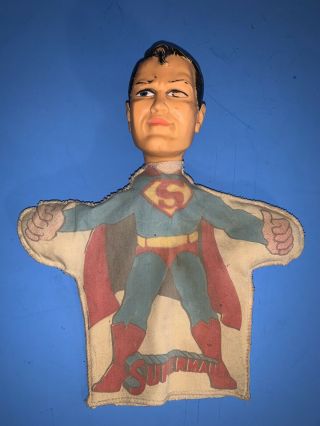 Vintage 1965 Superman Hand Puppet By Ideal