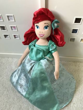 Disney Soft Plush Princess Double Sided Ariel Aurora Doll Figure 15” Reversible