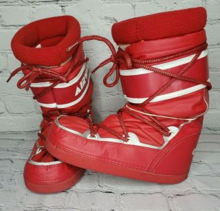 Airwalk Vintage Red Puffer Moon Boots Size 7 - 8 Men Or 8 - 10 Men 