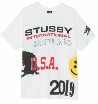 19ss Stussy X Cactus Plant Flea Market Tee Independence Day Limited T - Shirt