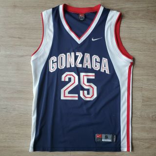 Gonzaga Small Authentic Nike Vintage Basketball Jersey Bulldogs 25 Retro
