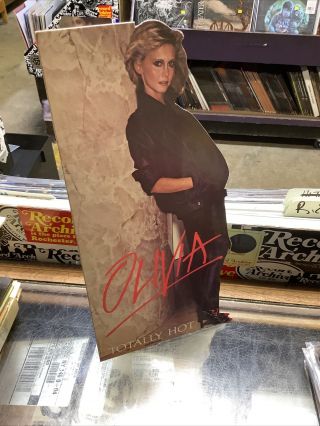 Olivia Newton John 1978 Totally Hot Cardboard Stand Up Promo Display 15” Vintage