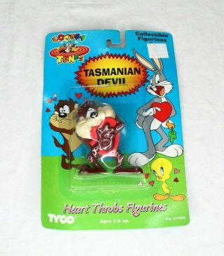 Nip Tyco Looney Tunes Vintage 1994 Taz Tasmanian Devil Heart Throbs Figurine