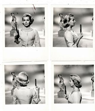 Actress Lana Turner,  Hairdressed Test For Madame X Set - 4 Vintage Photos