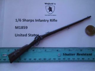 Le08 1/6 Homemade Sharps Infantry Rifle M1859 United States