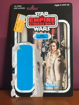 Vintage Star Wars Cardback.  Princess Leia Hoth.  41 Back Vivid Color