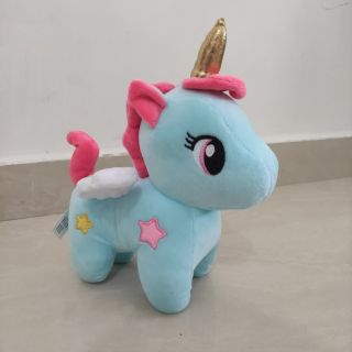 Blue Unicorn Plush Toy Doll Cute Animal Stuffed Soft Pillow For Baby Kids Toys