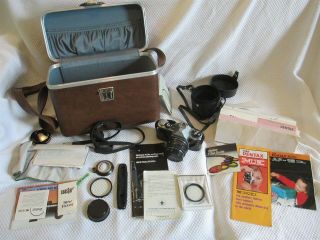 Vintage Pentax Me Slr Asahi 35 Mm 50 Mm Lens With Case & Accessories