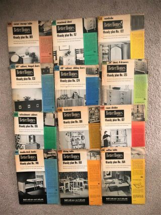 Vtg Mcm 12 Issues 1954 55 Handy Plans Better Homes Build It Yourself Patterns
