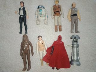 Vintage 1977 - 1980 Star Wars Action Figures X 8