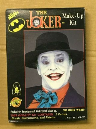 1989 Dc Comics: The Joker Make - Up Kit - Jack Nicholson Is The Joker