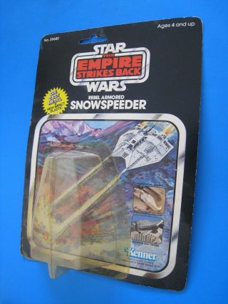 Vintage Star Wars Esb Diecast Snowspeeder Cardback Kenner 1980