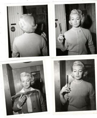 Actress Lana Turner,  Hairdressed Test For Madame X Set - 5 Vintage Photos