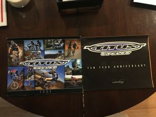Titus Cycles Catalogs (2) - 2001 Ten Year Anniversary & 2004 - Vintage