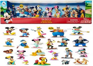 Disney Mickey Mouse And Friends Mega Figurine Set Ages 3,  Minnie Pluto Daisy Fun