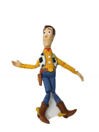 Thinkway Disney Pixar Toy Story Talking Sheriff Woody Pull String Doll No Hat