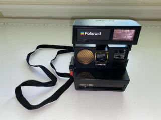 Vintage Polaroid Sun 660 Autofocus Instant Camera With Strap Owner