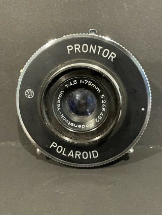 Vintage Rodenstock - Ysaron 1:4.  5 F=75mm Lens On Polaroid Prontor Shutter Germany