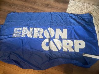 Vintage Large Enron Memorabilia Outdoor Pole Flag 45” X 70”