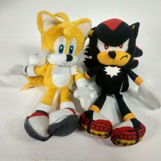 Sega Tails Sonic The Hedgehog And Shadow Plush Stuffed Animals Bundle 8 " Inch
