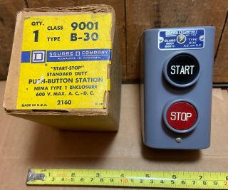 Square D Electric 9001 - B30 / 9001b30 Push Button Start Stop
