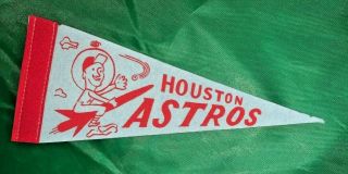 Vintage 1960s Houston Astros Felt Pennant - Pristine - No Pin Holes