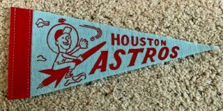 Vintage 1960s Houston Astros felt pennant - pristine - no pin holes 2