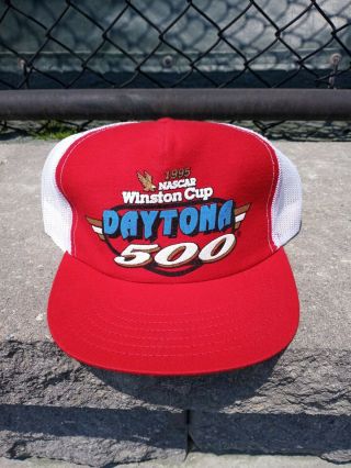 Vintage 1995 Nascar Winston Cup Daytona 500 Snapback Trucker Hat Nwt L@@k