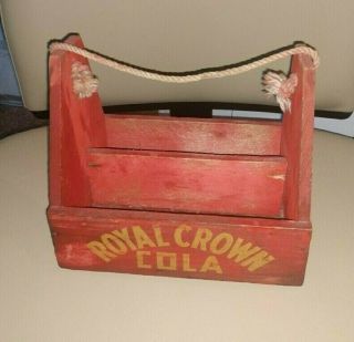 Vintage Royal Crown Cola Carrier Made From Crate
