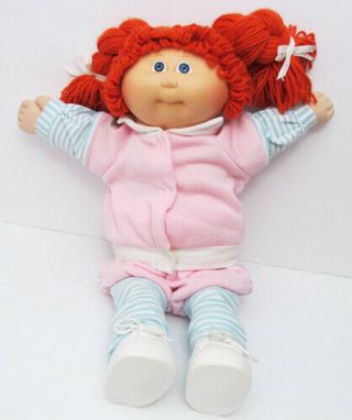 1978 1982 Vintage Cabbage Patch Kids Doll Red Hair Blue Eyes Orig Clothes Promo