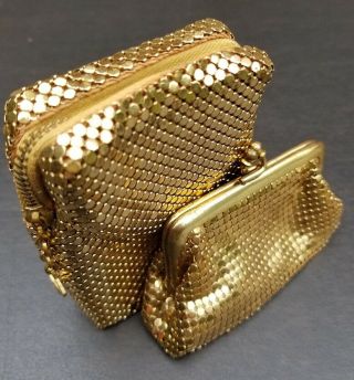 Vintage Whiting And Davis Gold Mesh Coin Purse And Cigarette Case