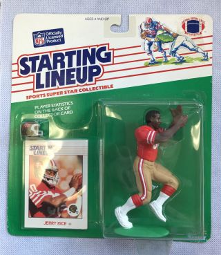 1988 Kenner Starting Lineup Slu Figure Jerry Rice Rookie 49ers