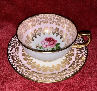 Vintage Bone China Cup And Saucer Clarence Made In England; Ships