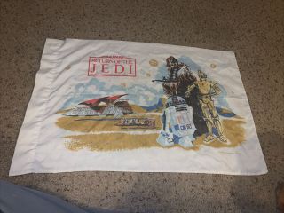 Vintage Star Wars Return Of The Jedi Twin Bed Set Sheet Pillow Case 1983