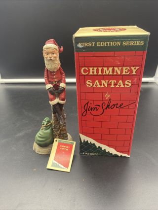 Vintage Jim Shore Chimney Santa 1992 Figurine Limited Edition Numbered No.  3728