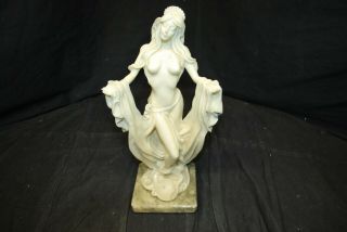 12.  5 " Vintage 1989 Resin Female Figure With Stone Base The Shares Of Spirit - A11