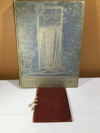 Vintage 1934 University Of Oklahoma Yearbook Plus 1935 Commencement Booklet