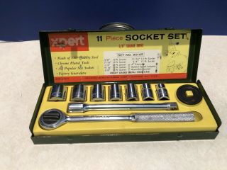 Vintage Indestro Ratchet/socket Set 3/8 Drive - Xpert -