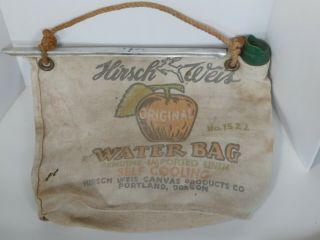 Vintage Hirsch Weis Canvas Water Desert Automotive Bag Rat Rod Apple Graphic