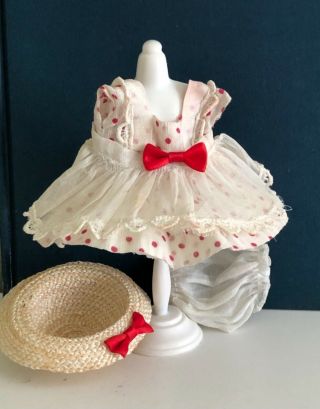 Vintage Vogue Ginny Doll 1952 Skinny Tagged Tiny Miss Dress