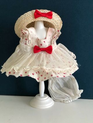 Vintage Vogue Ginny Doll 1952 Skinny Tagged Tiny Miss Dress 3