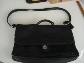 Vintage Coach Metropoliitan Black Leather Briefcase Messenger Bag 5180