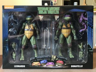 Neca Leonardo / Donatello Teenage Mutant Ninja Turtles Tmnt Movie Action Figures