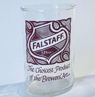 3 Vintage Falstaff Beer Barrel Glass Red Logo 3 " Tall,  Taster,  Tasting,  Mini