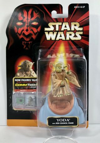 Star Wars Episode 1 Figure - Yoda With Jedi Council Chair