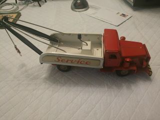 Vintage Steel Tow Truck With Chain And Crank