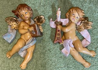 Vintage Cherub Wall Hangings Made In Italy