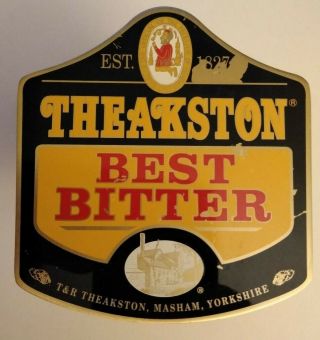 Vintage Pump Clip Badge Theakston Best Bitter Breweriana Decor -