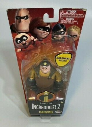 The Incredibles 2 Underminer Disney Pixar 4 - Inch Action Figure W/ Microphone