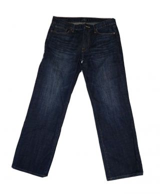Lucky Brand 361 Vintage Straight Men Jeans 34 X 32 Zip Fly Stretch Dark Wash